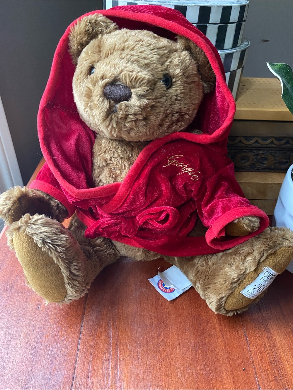 Vintage Giorgio Beverly Hills 2000 Limited Edition Collectors Bear Red Robe Gift